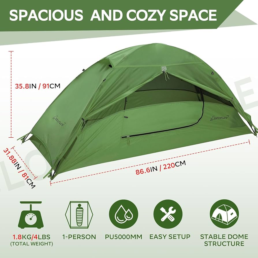 Clostnature Crux 1-Person Tent for Backpacking - Ultralight